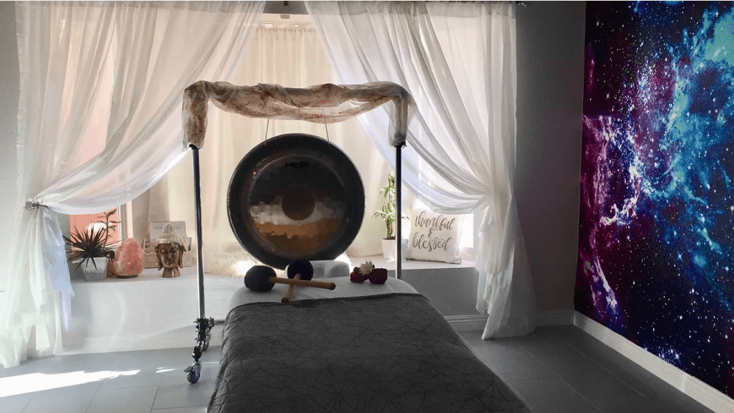 A gong and massage at Sacred Sol